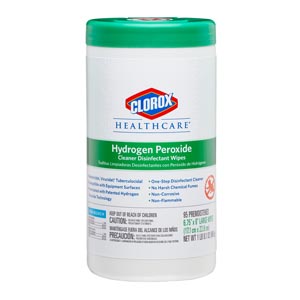 Clorox Hydrogen Peroxide Disinfectant Wipes 6X5 Inches 30825 Case