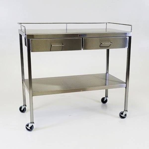 Large Stainless Steel Medical Utility Table with 4 Drawers MCM525