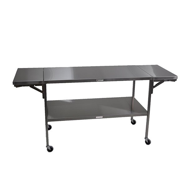 Space Saving Large Medical Drop Leaf Stainless Steel Prep Table MCM507-DP
