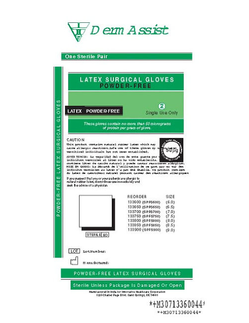 Dermassist Surgical Powder-Free Gloves Size 6 Case 133600