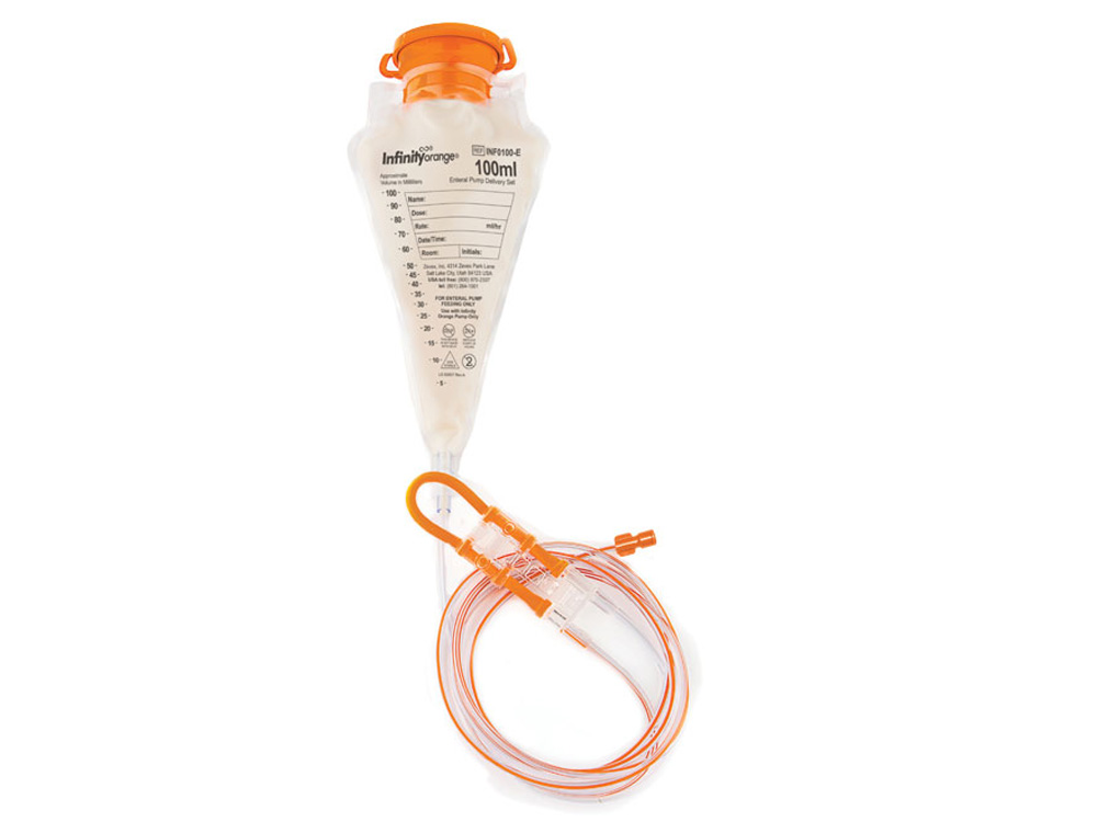 Entralite Infinity Orange 100ml Bag Set with ENFit Connector INF0100-E