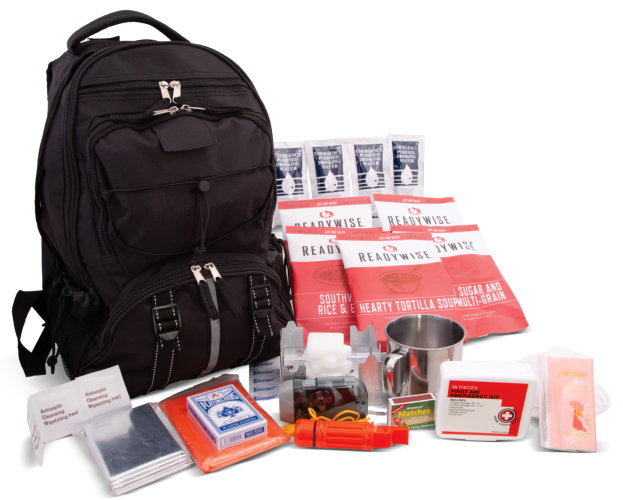 Survival 64 Piece Backpack with 32 Freeze Dried Dehydrated Servings Black RWBRWN01-633GSG