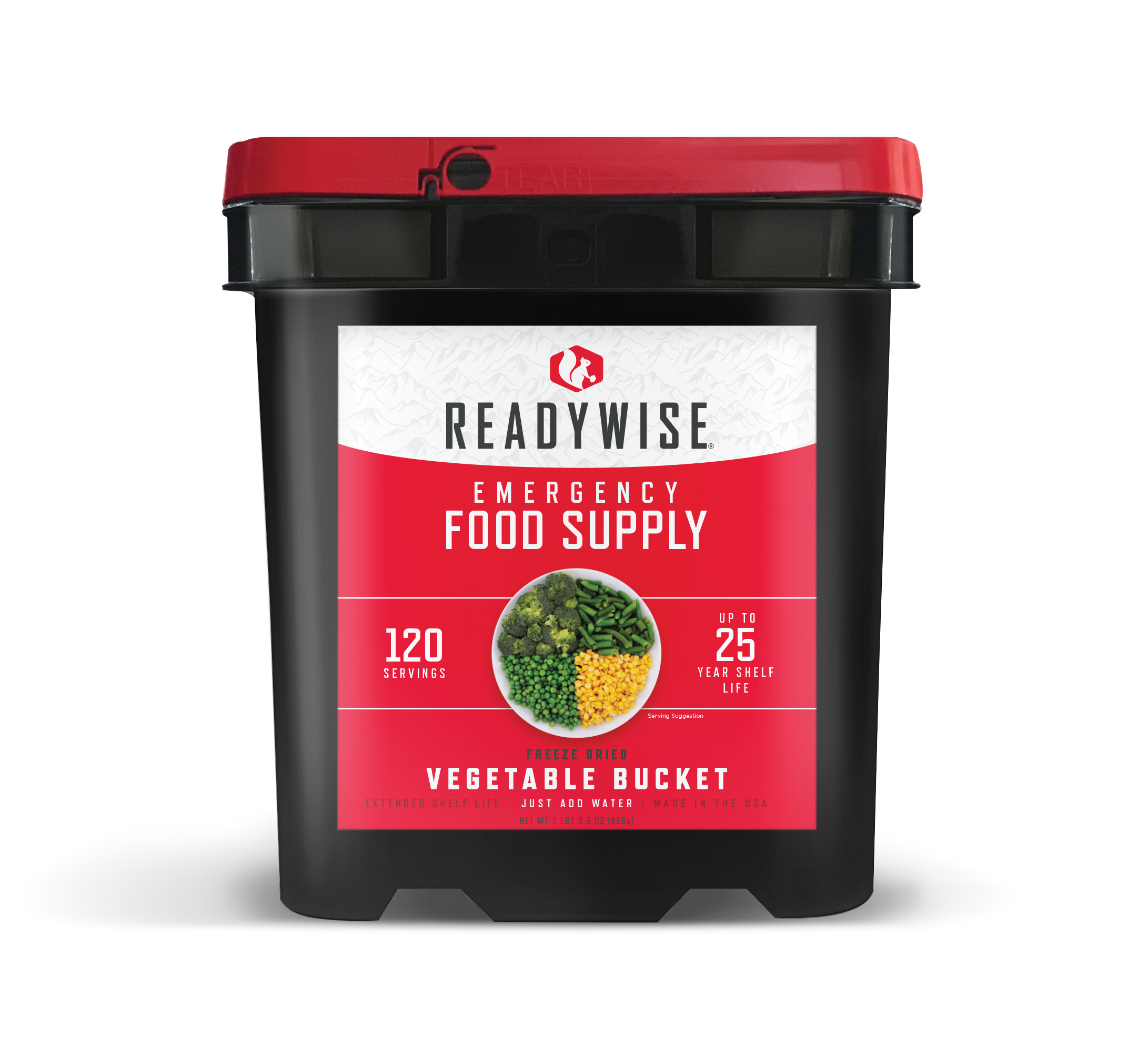 Freeze Dried Dehydrated Vegetable Bucket 120 Servings RW40-62120