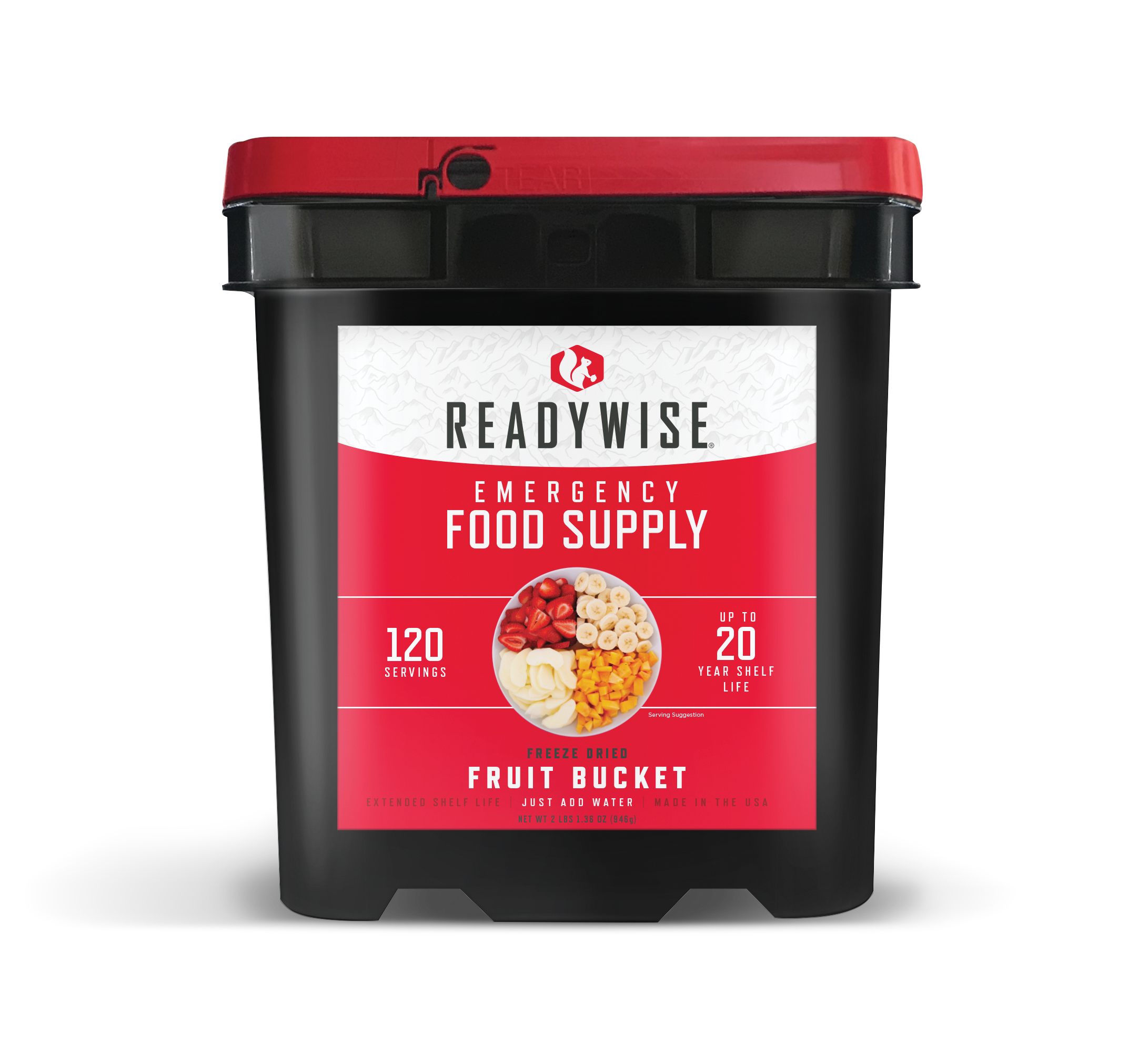 Freeze Dried Dehydrated Fruit Bucket 120 Servings RW40-52120