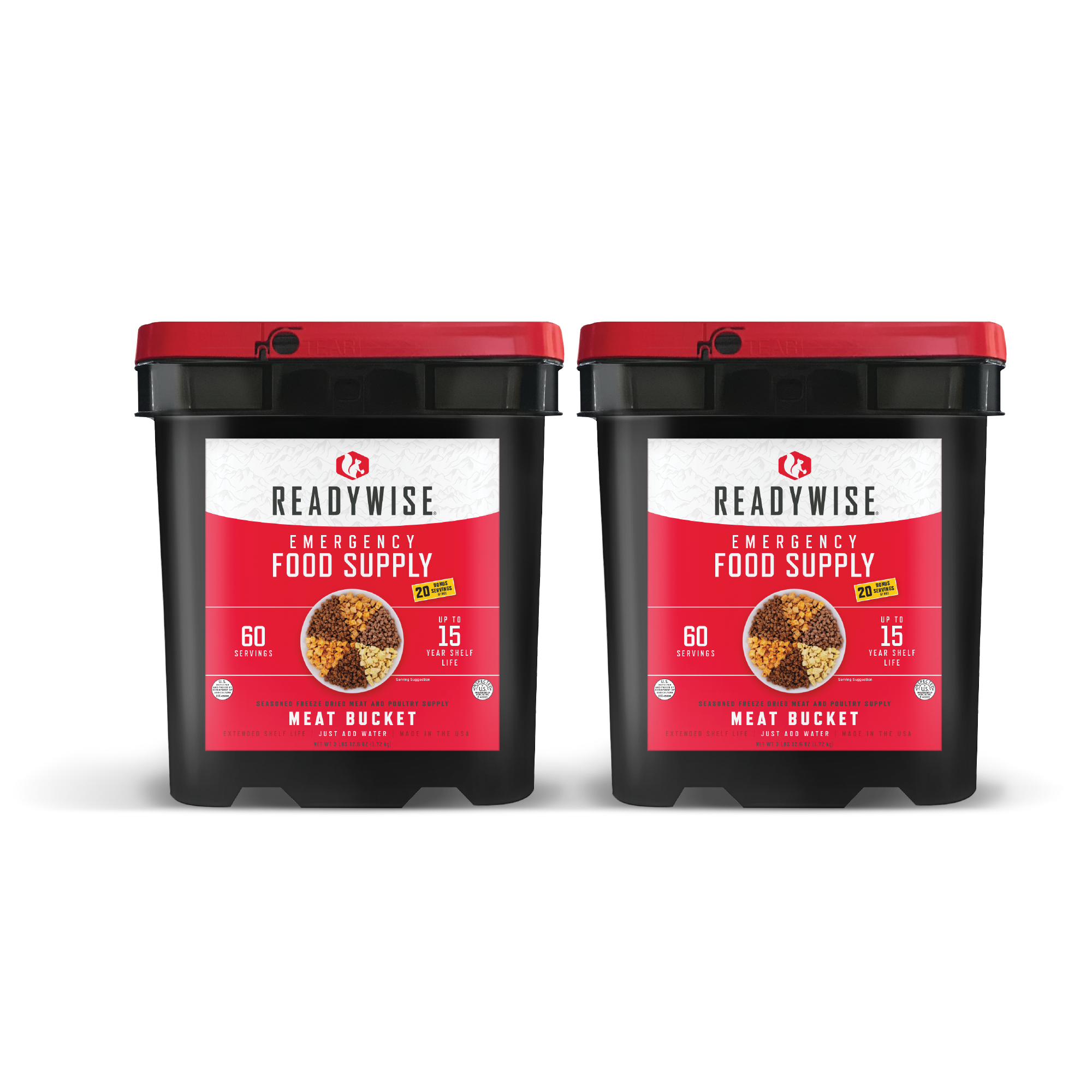 Freeze Dried Dehydrated 120 Meat Survivor Meals Bundle with Rice RW40-70120