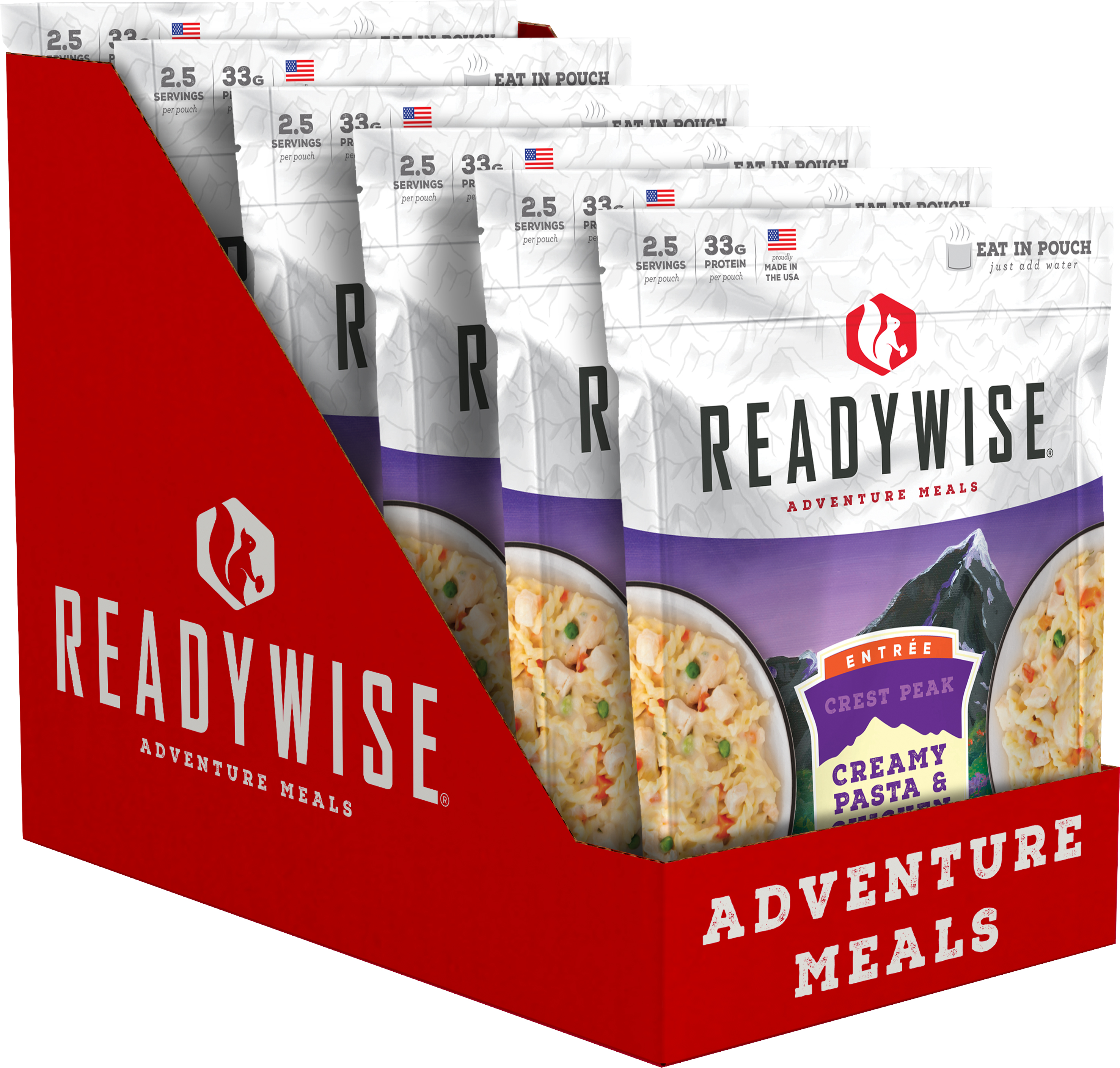 Freeze Dried Dehydrated Creamy Pasta and Chicken Meals 6 Pack RW05-006