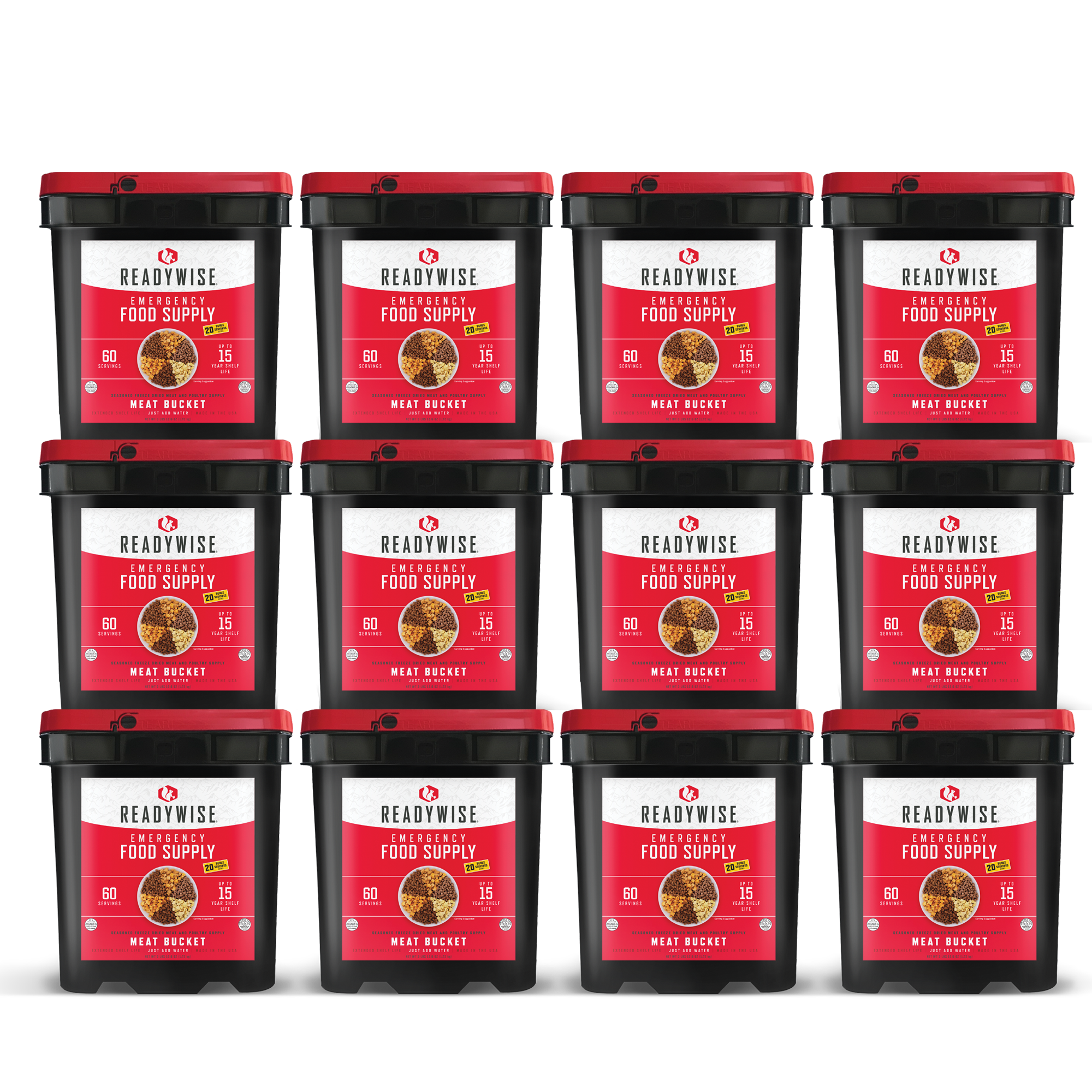 Freeze Dried Dehydrated 720 Meat Survivor Meals Bundle with Rice RW40-70720