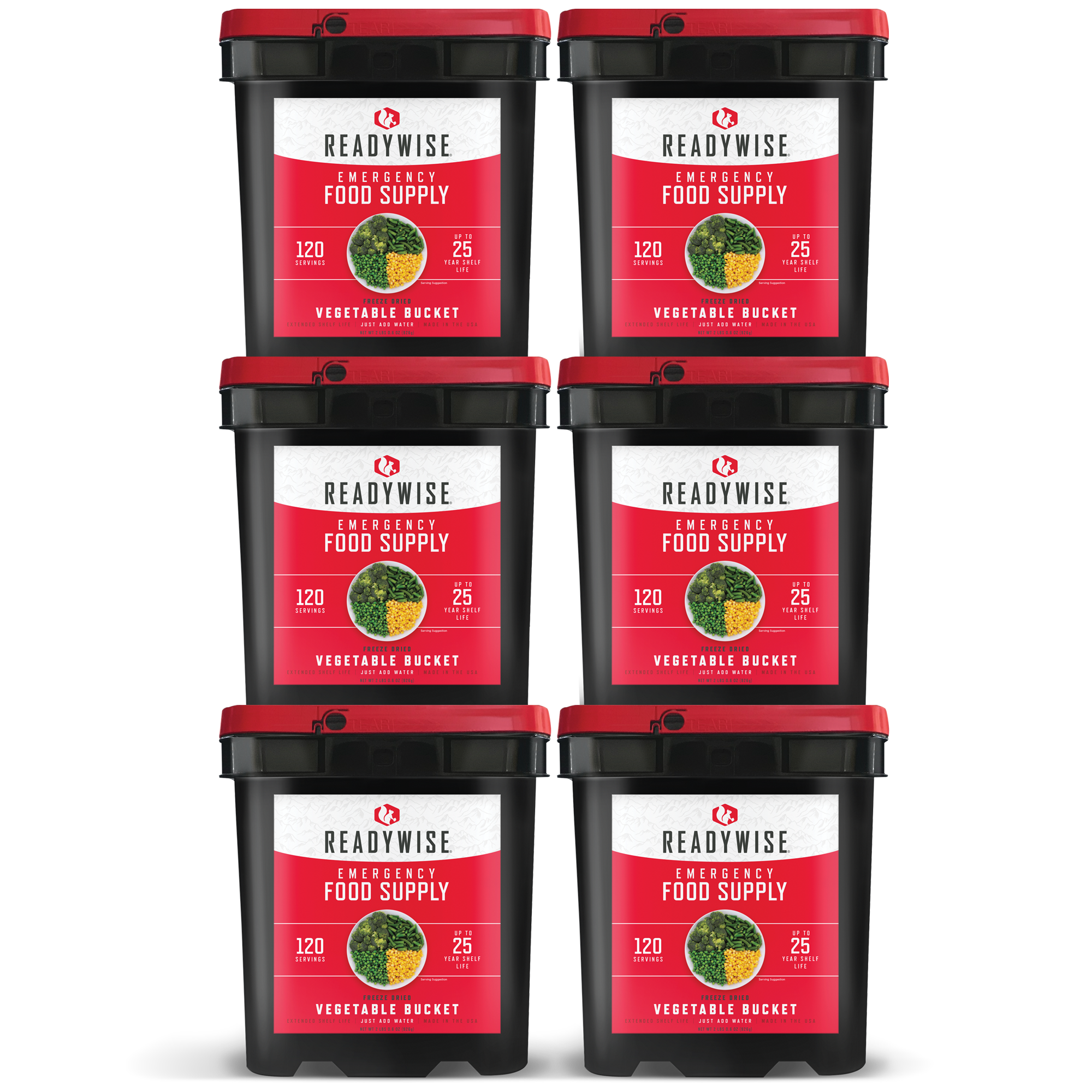 Freeze Dried Dehydrated Vegetable Buckets 720 Meal Servings RW40-60720