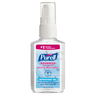 Gojo Purell Advanced Personal Instant Hand Sanitizer 2oz Pump Style 9606-24 Case