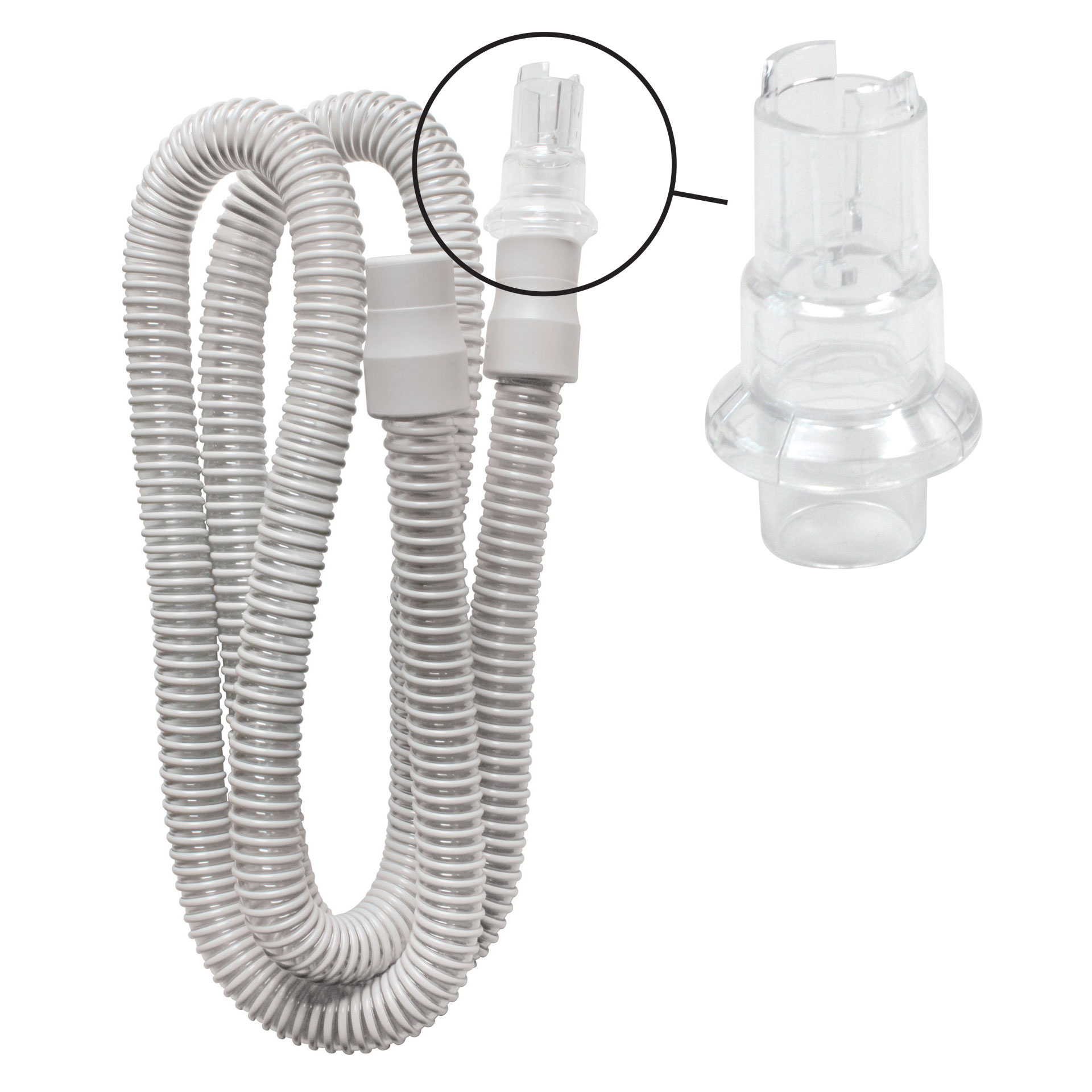 Passive Non-Heated Ventilator Breathing Circuit with Swivel Port Exhaust VC1000