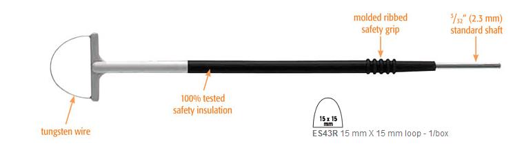 Bovie ES43R Reusable Loop Electrodes 15 mm x 15 mm