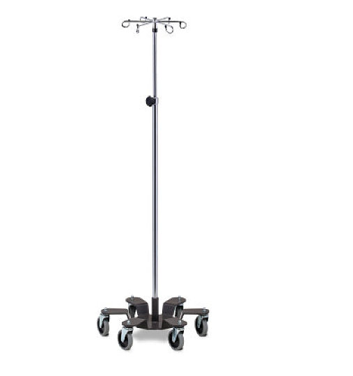 Adjustable Six-Leg, 6-Hook, Heavy Base Infusion Pump Stand