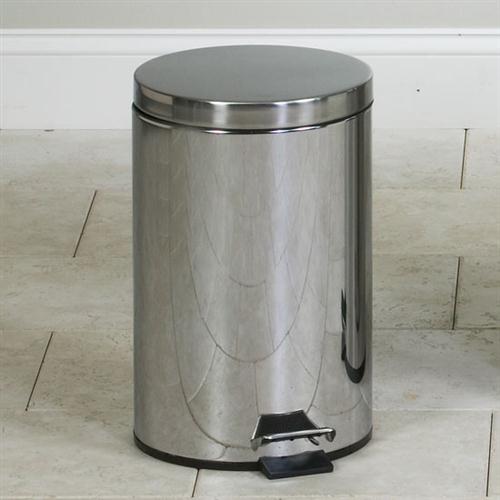 Clinton Small Round Stainless Steel Waste Receptacle TR-13S 13 Quart 