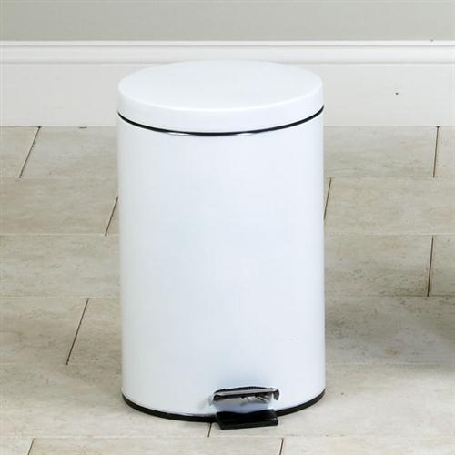 Small Round White Waste Receptacle