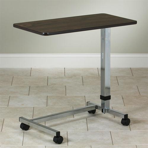 TS-165 U-Base Over-Bed Table with Gray Laminate Top Clinton Industries