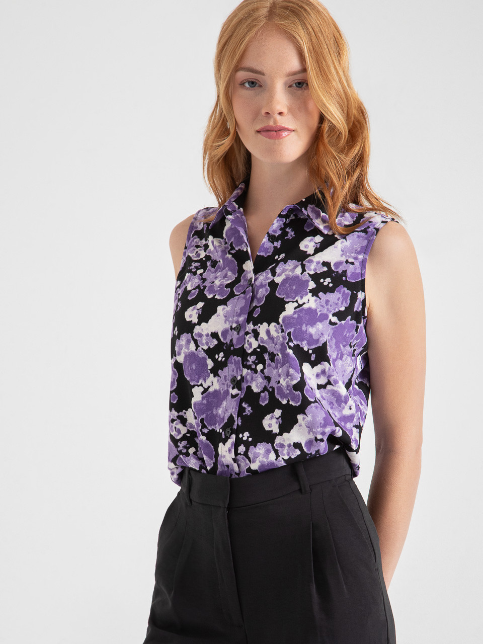 Nicole Sleeveless Collared Shirt | Rickis