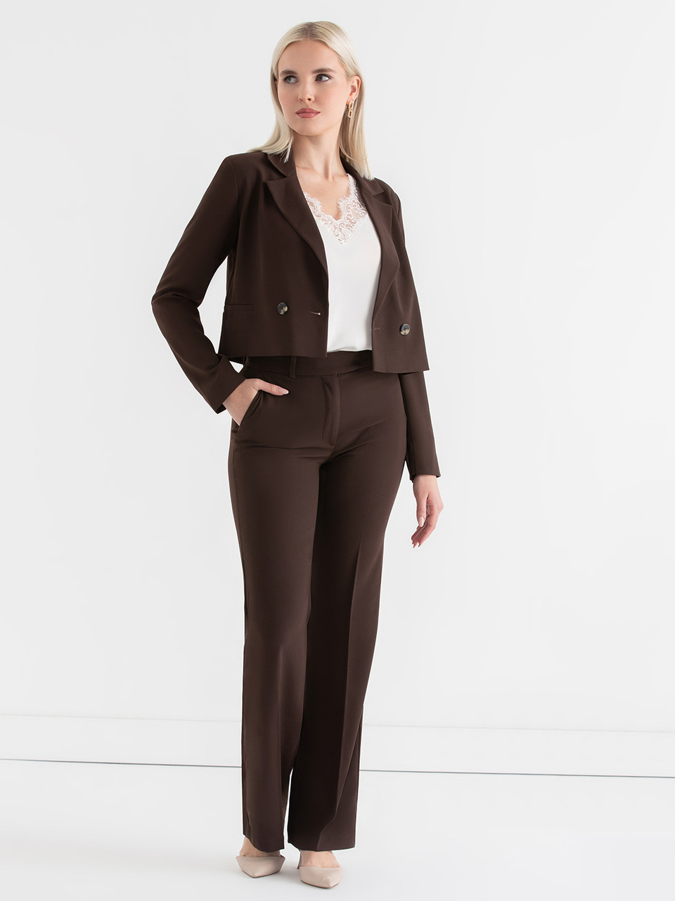 Bradley Bootcut Pant in Crepe