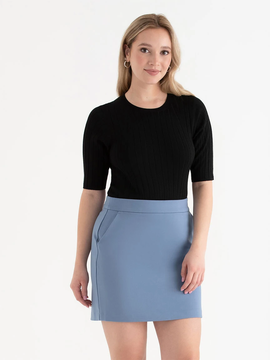 Luxe Ponte  Mini Skirt
