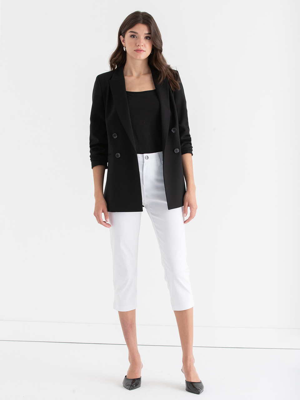 Harlow Skinny Capri Pant in Microtwill