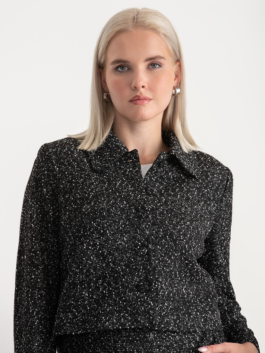 Crop Boucle Blazer