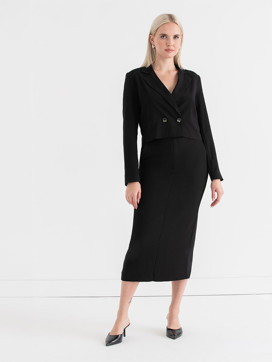 Evan Crepe Midi Skirt