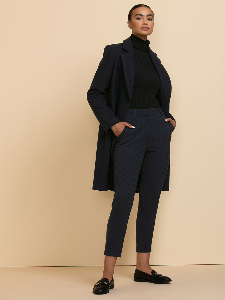 Parker Slim Leg Pant in Salute Pinstripe Luxe Tailored