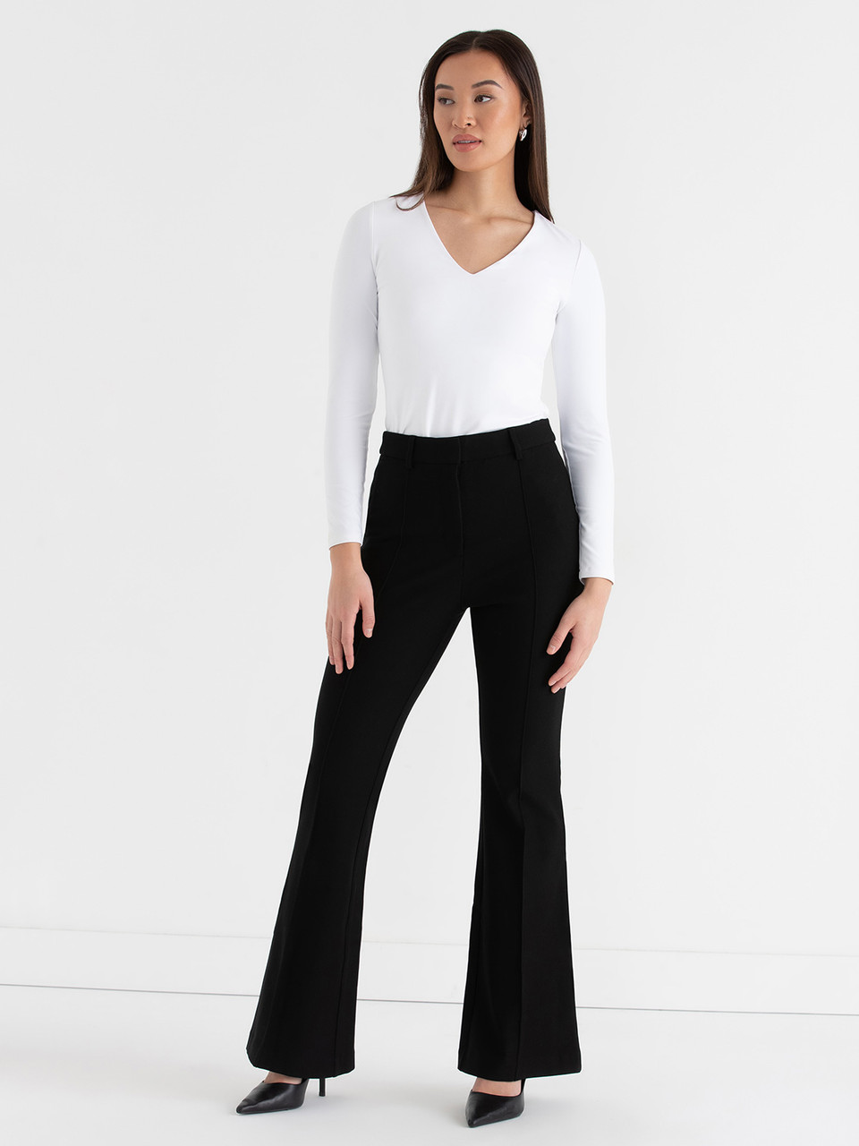 Dylan Flare Pant in Luxe Ponte