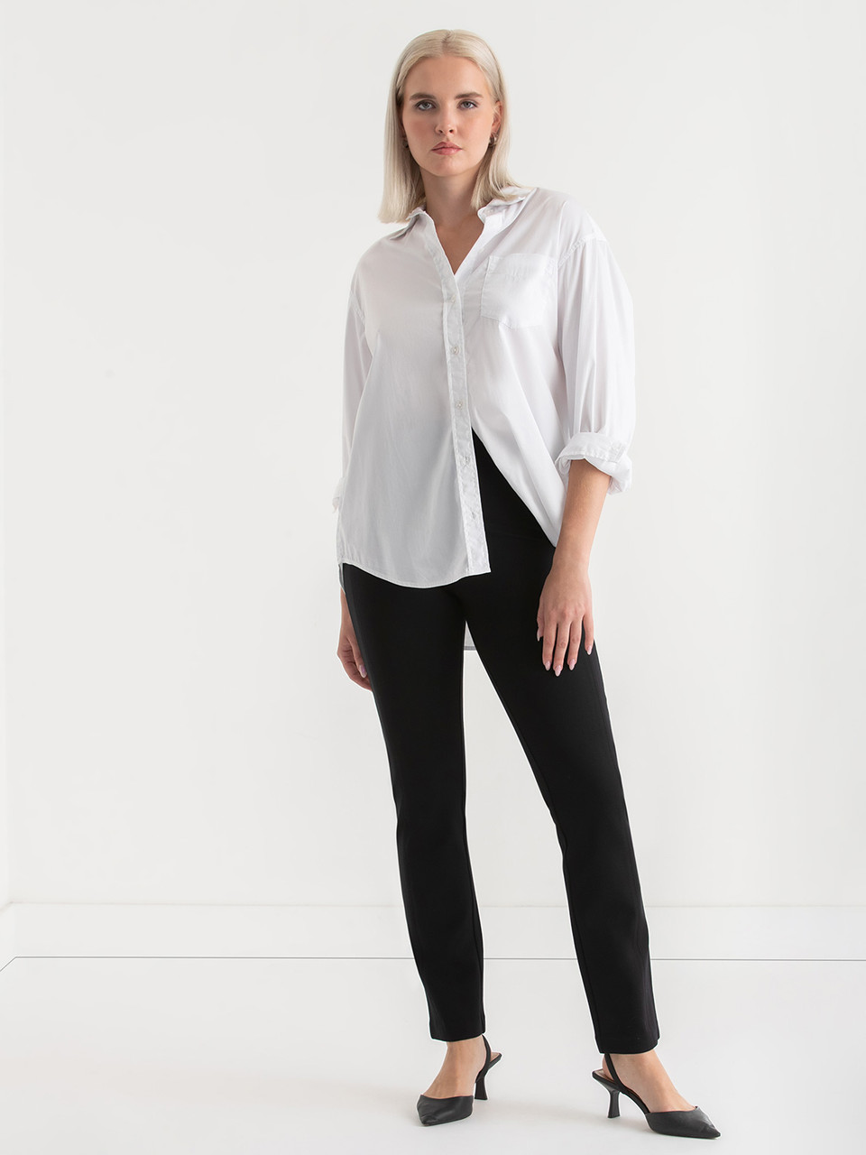 Sam Slim Straight Leg in Luxe Ponte