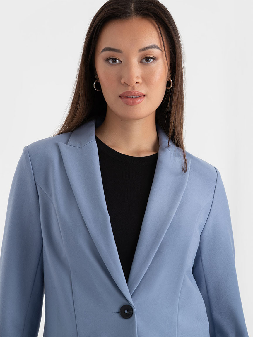 Oxford Classic Suit Blazer in Infinity Blue Luxe Ponte