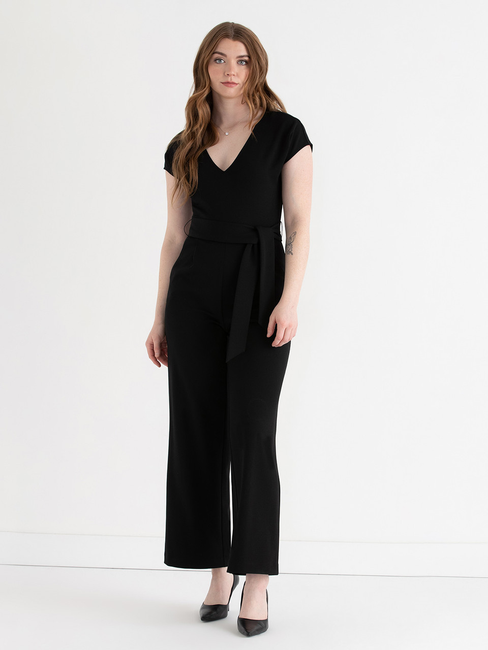 Venus Wide Leg Jumpsuit in Iconic Crepe Rickis