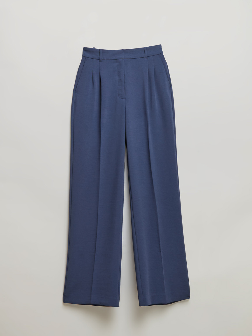 Maxwell Pleated Wide Leg Crepe Pant