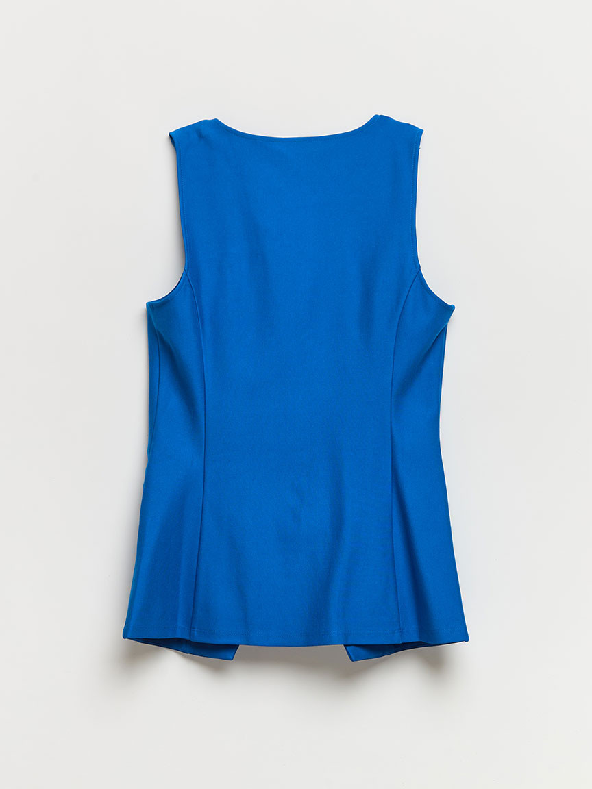 Crew Neck Vest in Luxe Ponte