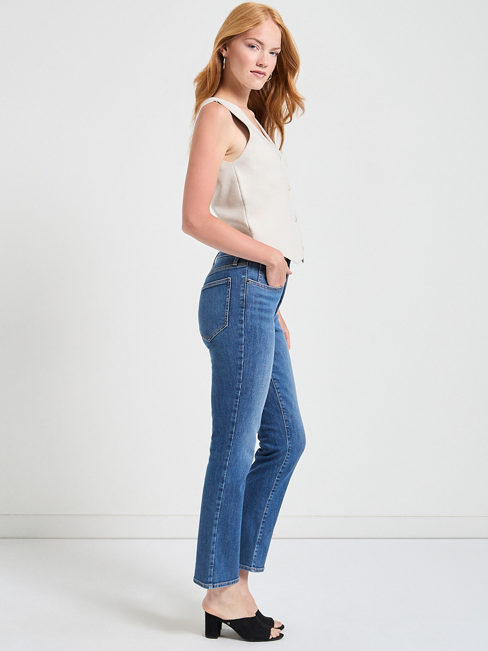 Button Front Knit Vest