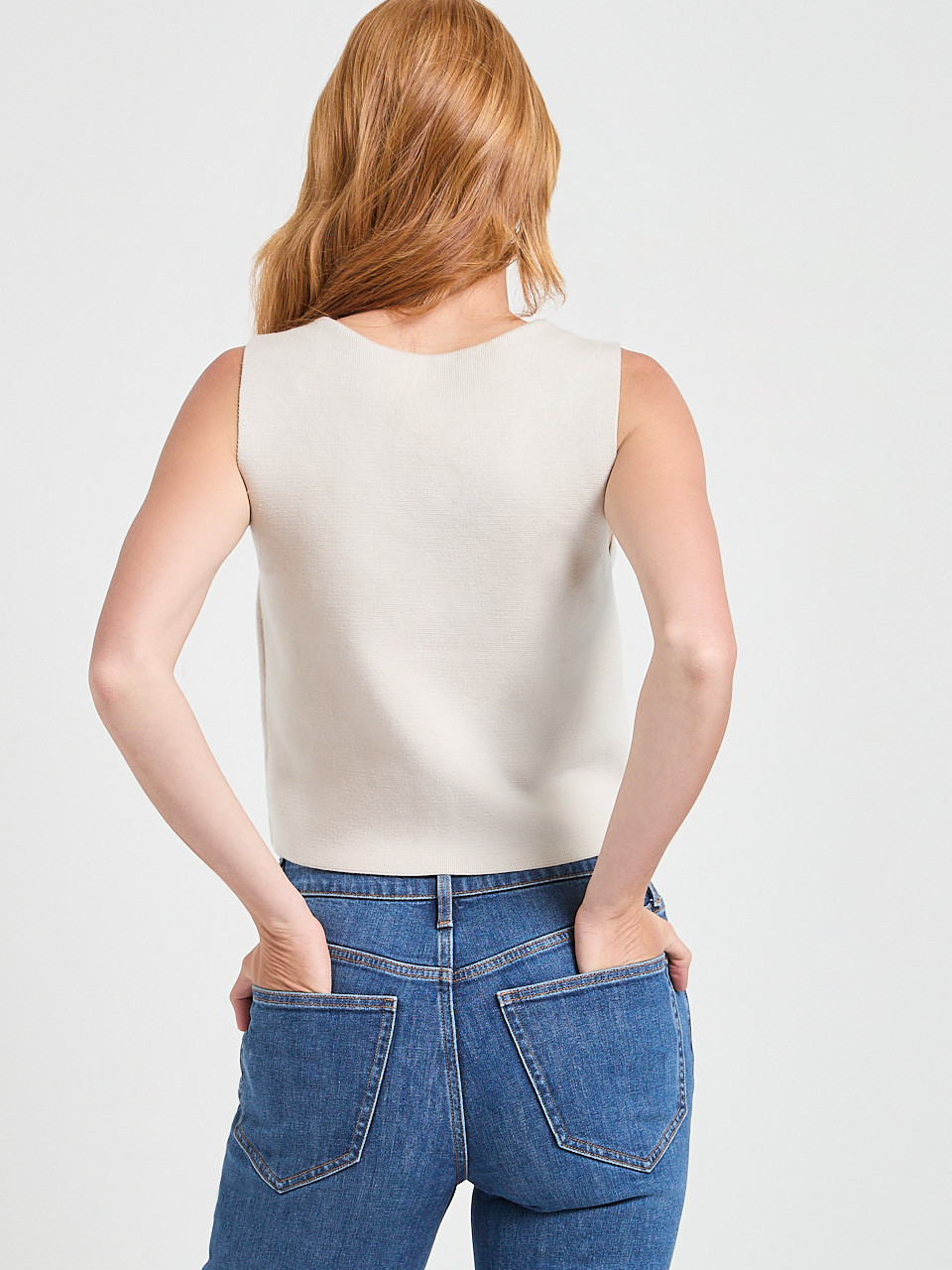 Button Front Knit Vest