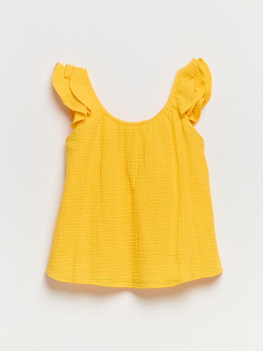 Crinkle Cotton Tank Top