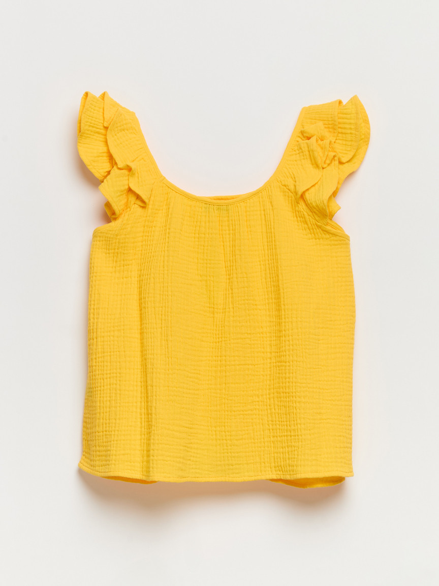 Crinkle Cotton Tank Top