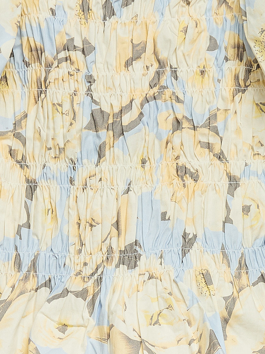 Poplin Short Puff Sleeve Top