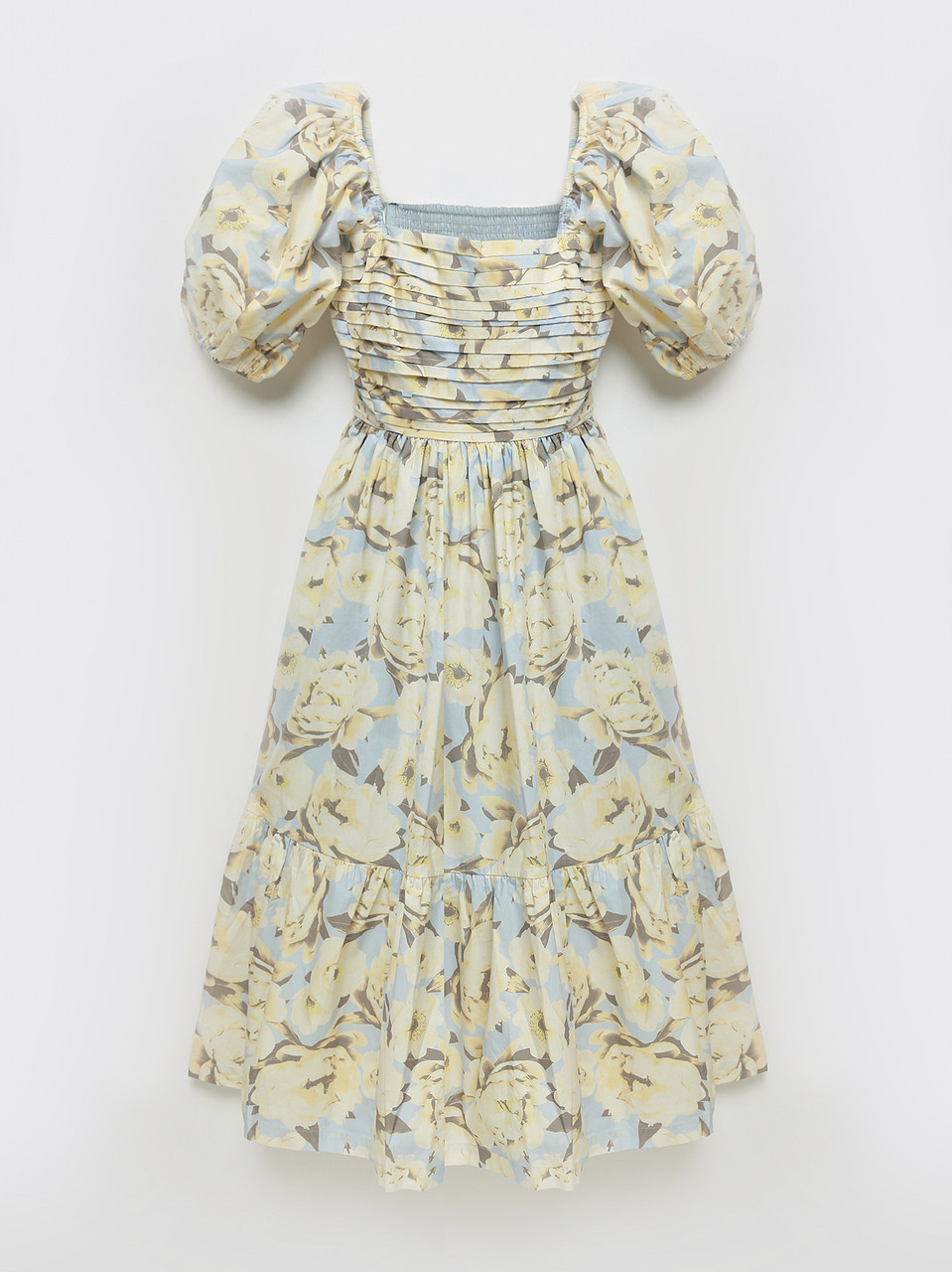 Puff Sleeve Midi Dress