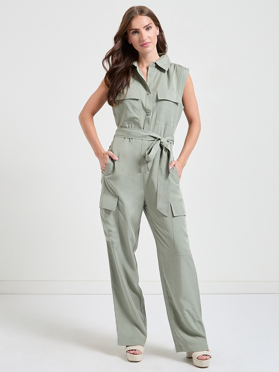 Tencel Utility Jumpsuit | Ricki's