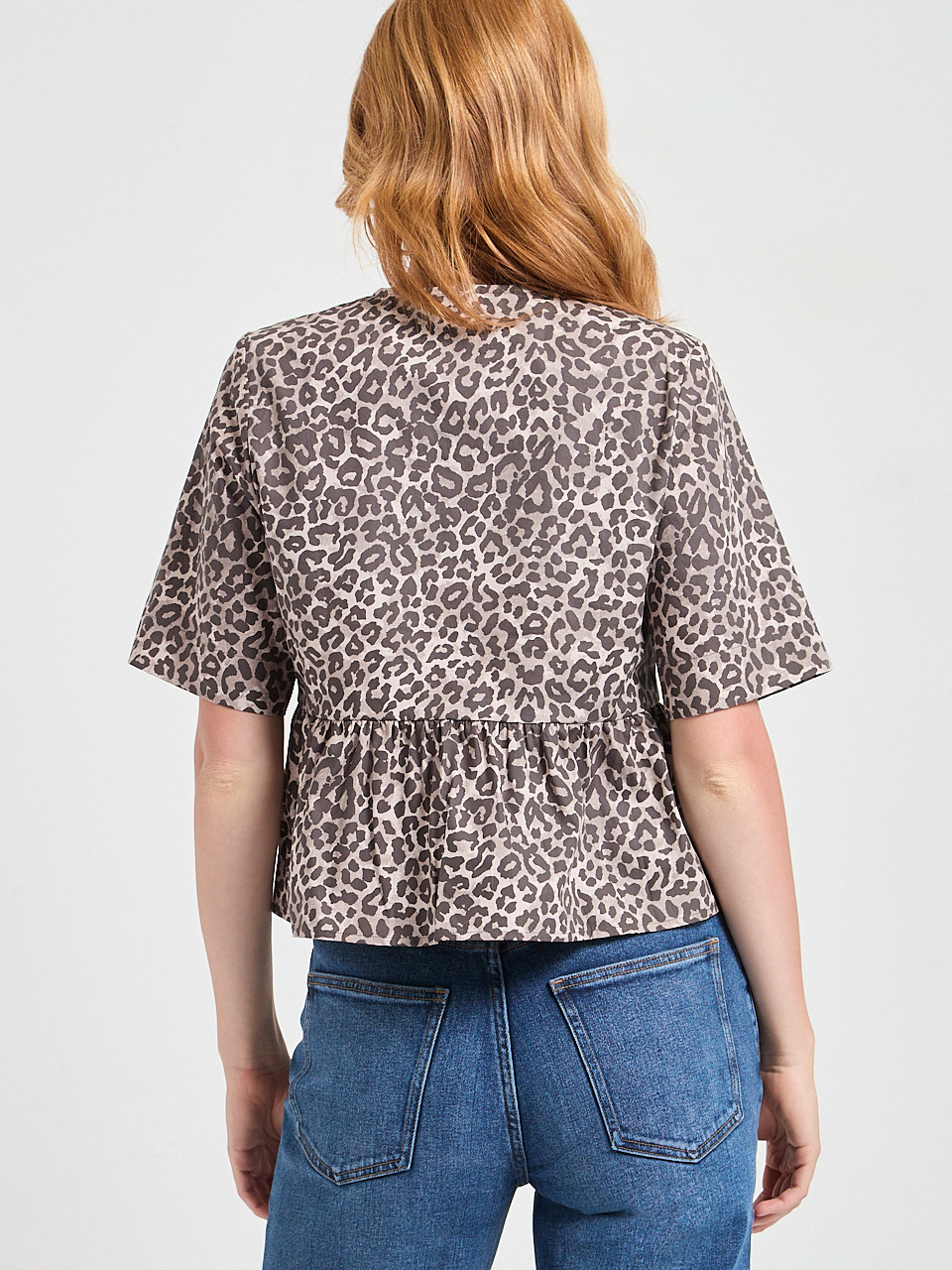 Tie Front Peplum Blouse