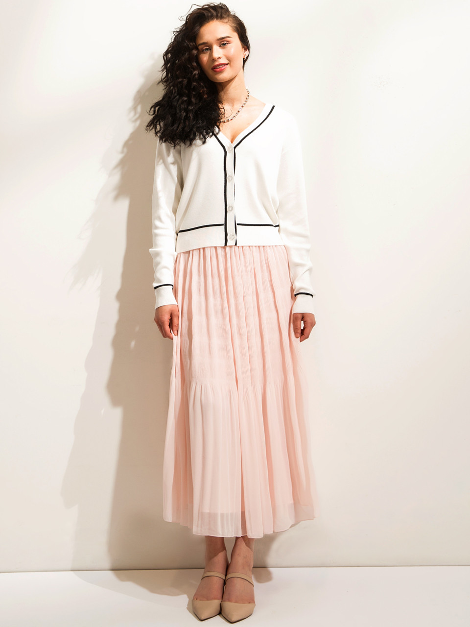 Chiffon Micro Pleat Skirt | Ricki's