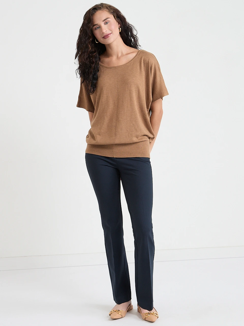Cashmere Blend Dolman Sleeve Sweater