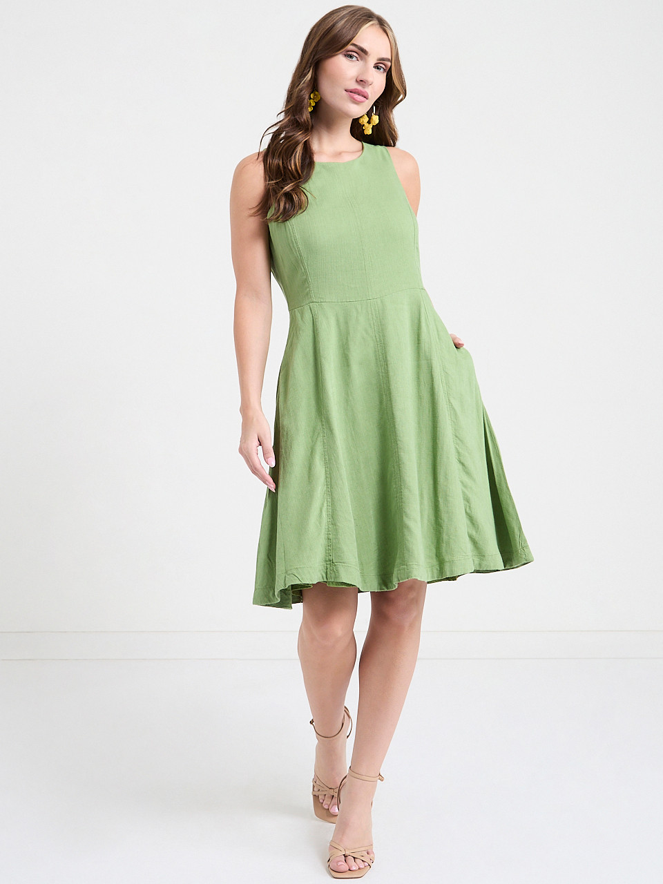 Linen Blend Dress