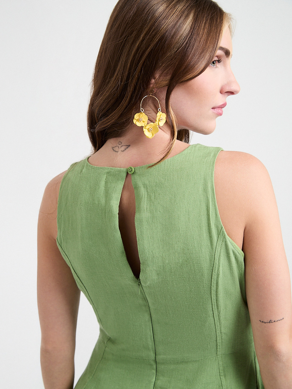 Linen Blend Dress