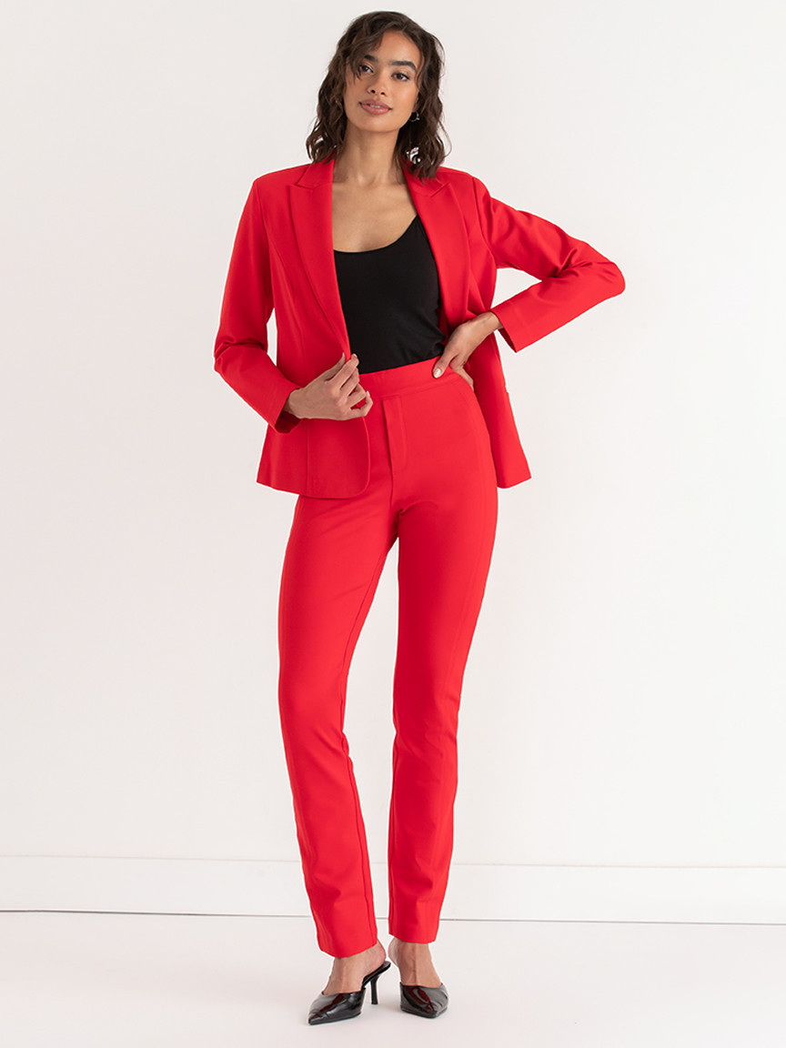 Oxford Classic Suit Blazer in Luxe Ponte in Dusty Cedar