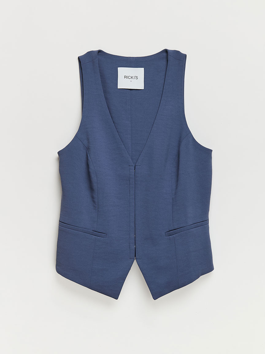 Fitted Vest in Crown Blue