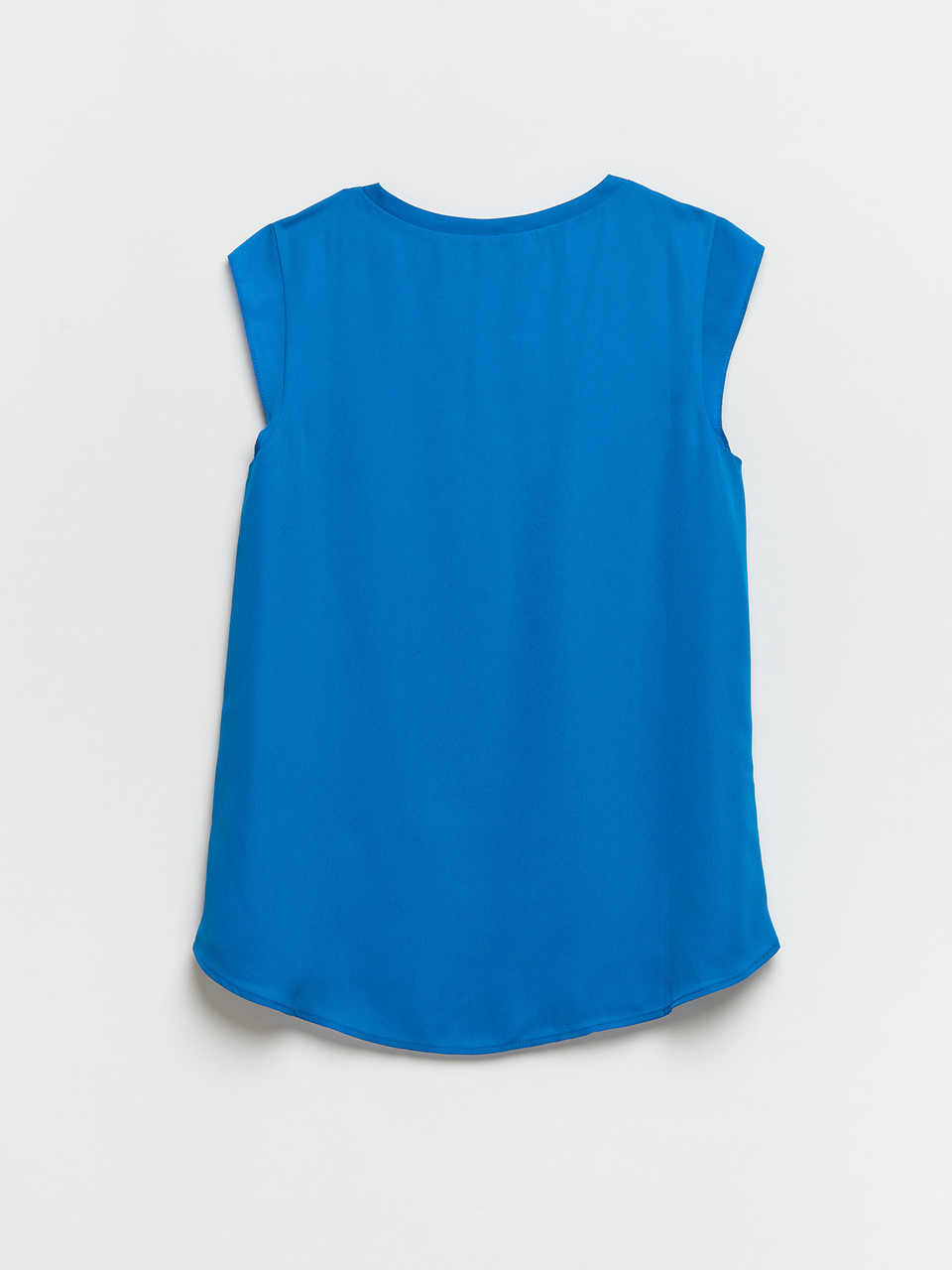 2-Layer Cap Sleeve Blouse in Directoire Blue