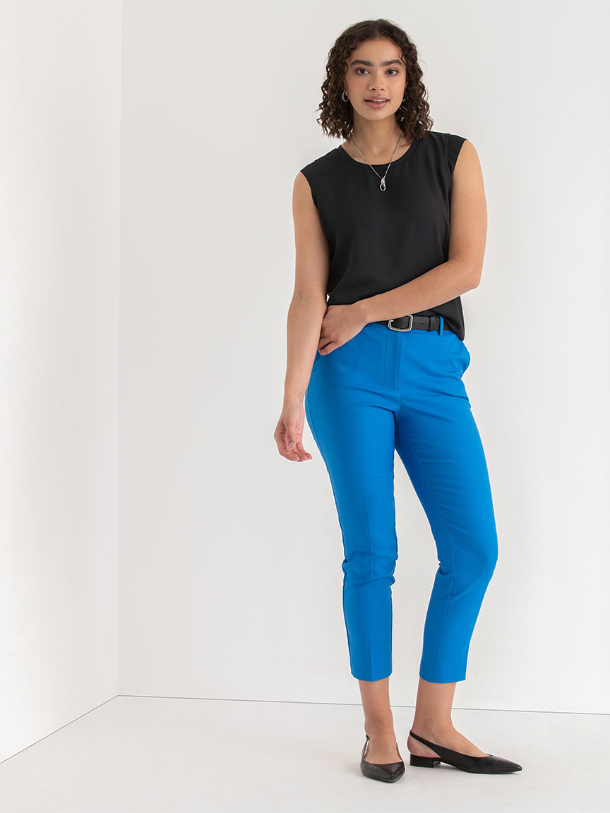 2-Layer Cap Sleeve Blouse in Black