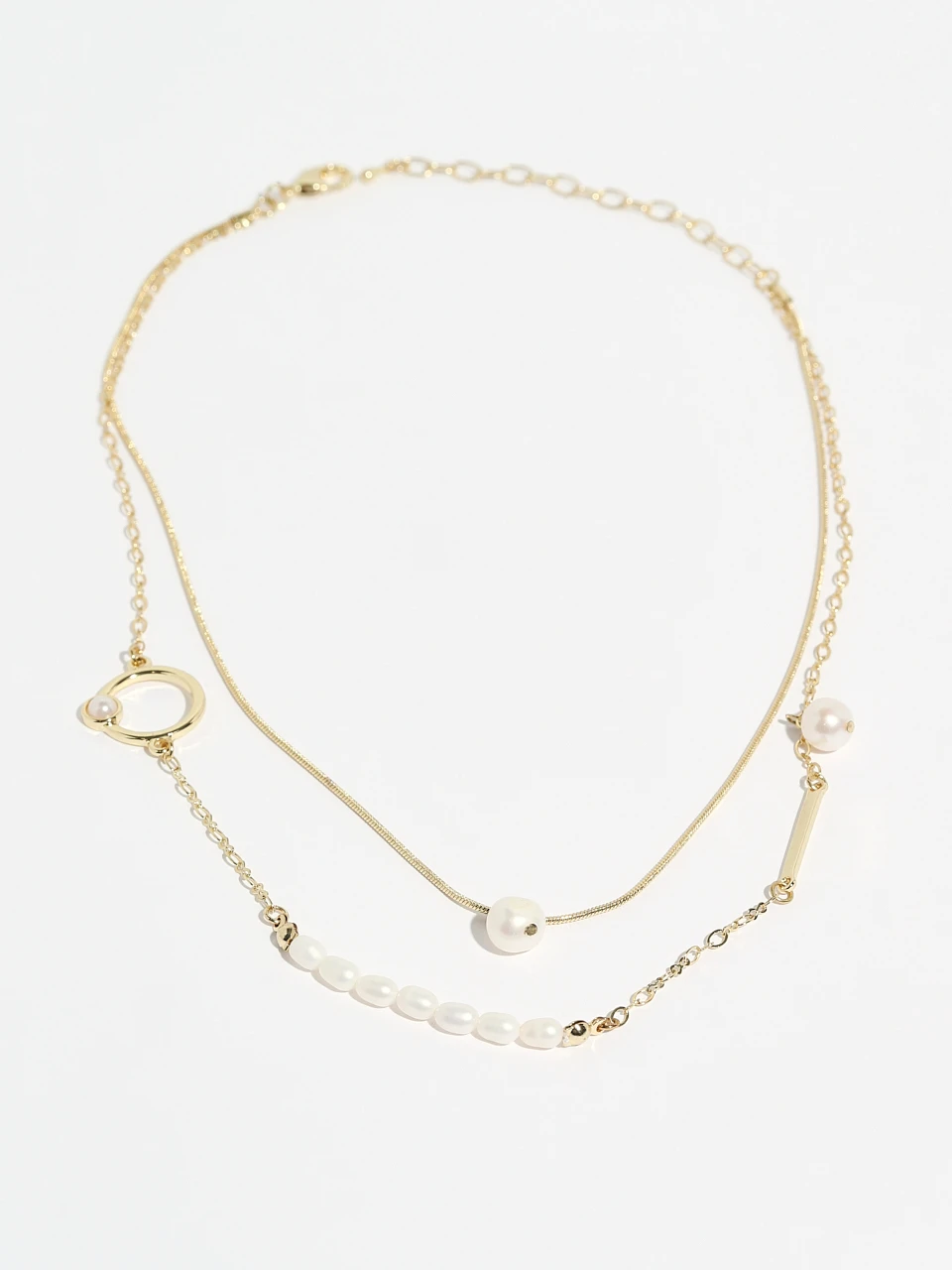 Double Strand Pearl Necklace