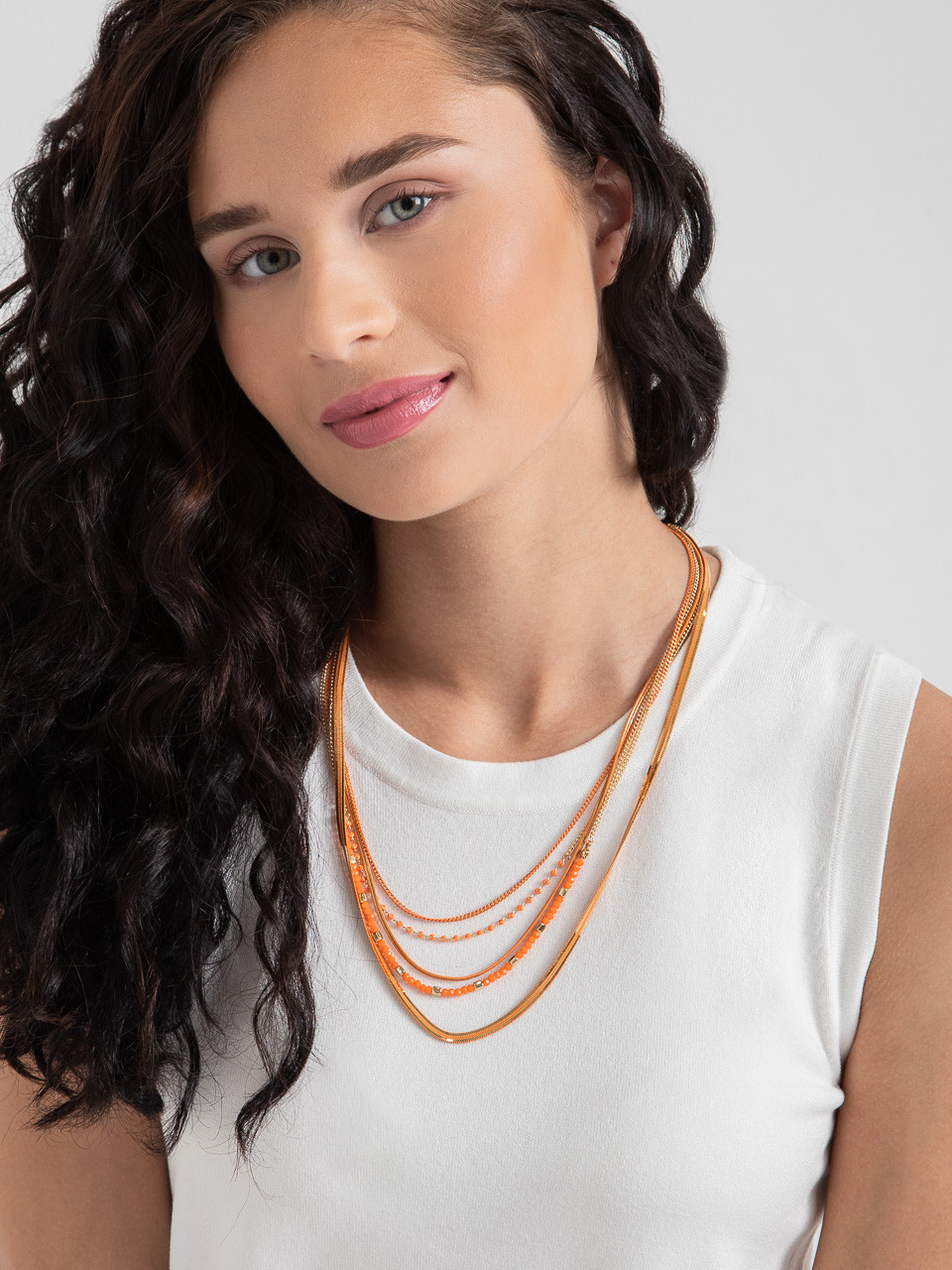 Multi-Strand Colour Necklace